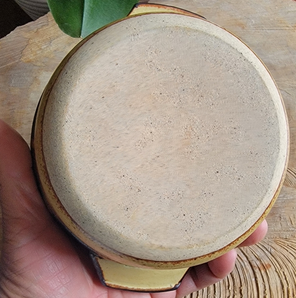 Artisan Ceramic Mini Casserole Dish - Tan and Brown - Picture 4 of 7